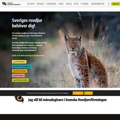 VÅRA ROVDJUR startsida 2026