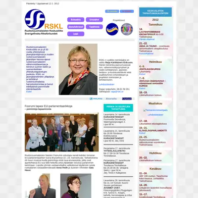 rskl.se startsida 2012
