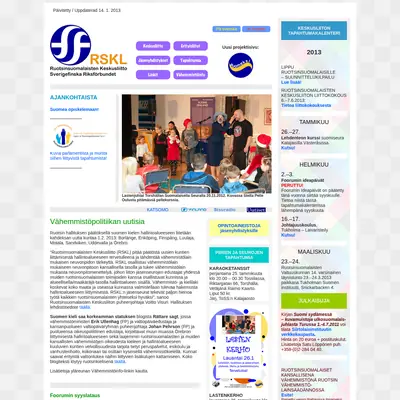 rskl.se startsida 2013