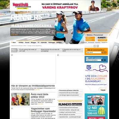 Runner´s World startsida 2014