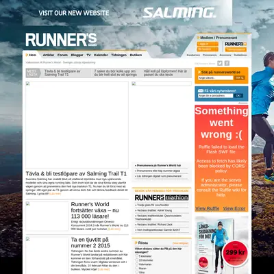 Runner´s World startsida 2015