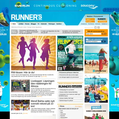 Runner´s World startsida 2016