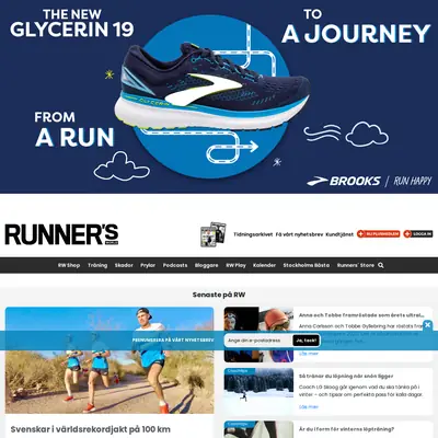 Runner´s World startsida 2021