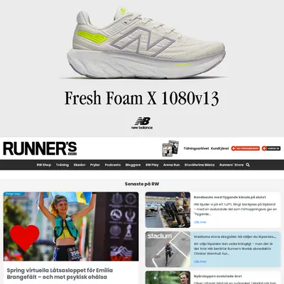 Runner´s World startsida 2024