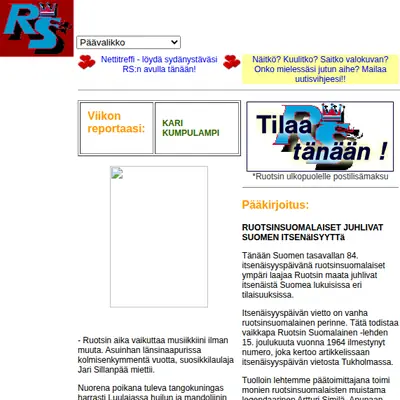 Ruotsin Suomalainen startsida 2002