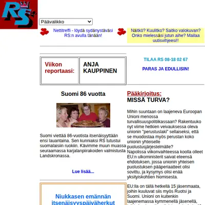 Ruotsin Suomalainen startsida 2004