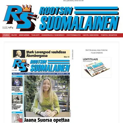 Ruotsin Suomalainen startsida 2016