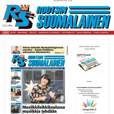 Ruotsin Suomalainen startsida 2018