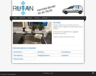 RUTAN startsida 2020