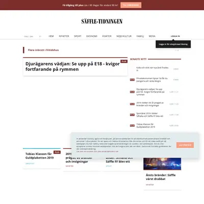 www.saffletidningen.se startsida 2020
