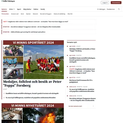 www.saffletidningen.se startsida 2025