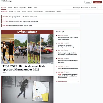 www.saffletidningen.se startsida 2026