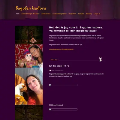 Sagofen Isadora Live startsida 2021
