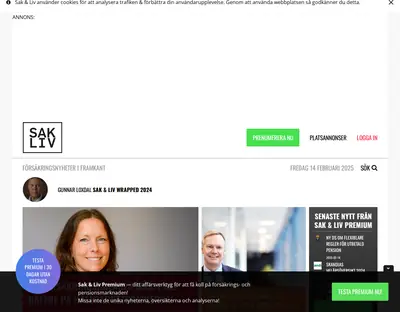 Sak & Liv startsida 2025