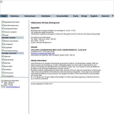 Sala Silver-Bladet startsida 2004