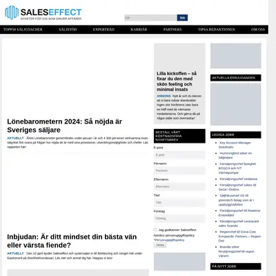 saleseffect.se startsida 2024