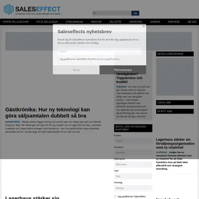 saleseffect.se startsida 2026