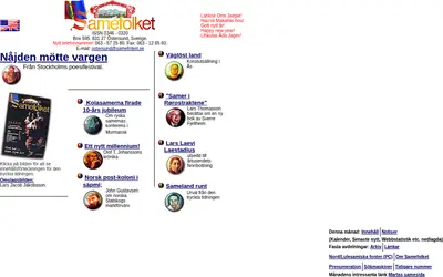 samefolket.se startsida 2000
