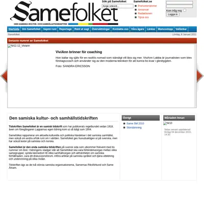 samefolket.se startsida 2011