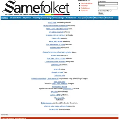 samefolket.se startsida 2013