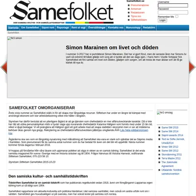 samefolket.se startsida 2017