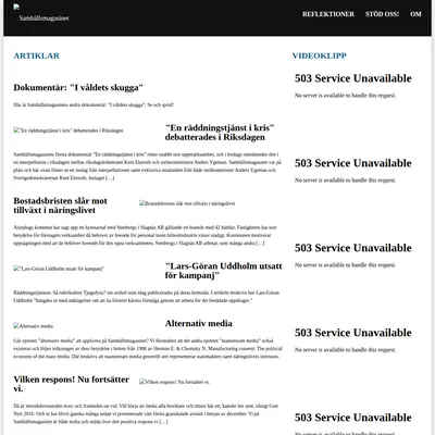 samhallsmagasinet.se startsida 2017