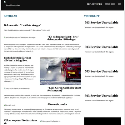 samhallsmagasinet.se startsida 2019