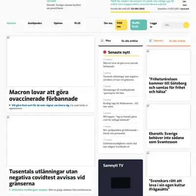 Samhällsnytt, www.samnytt.se startsida 2022