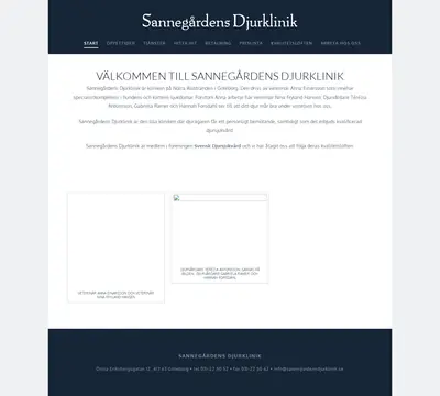www.sannegardensdjurklinik.se startsida 2016