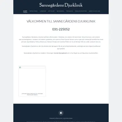 www.sannegardensdjurklinik.se startsida 2017