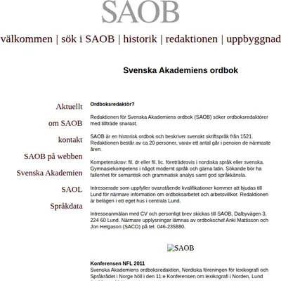 APROPÅ startsida 2009