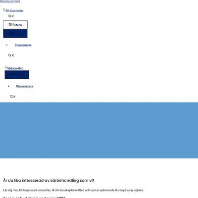 Sårjournalen startsida 2026