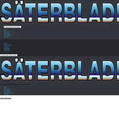 Säterbladet startsida 2017
