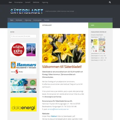 Säterbladet startsida 2018