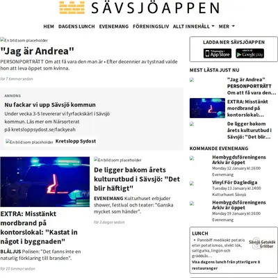 SävsjöAppen startsida 2026