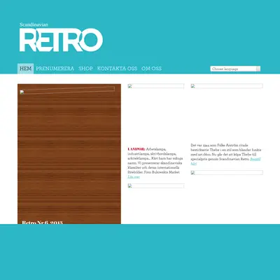 scandinavianretro.com startsida 2016