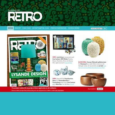 scandinavianretro.com startsida 2020