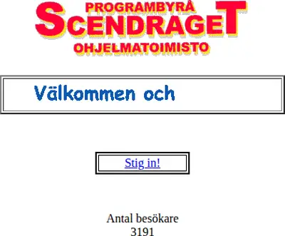 Scendraget startsida 2003