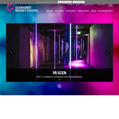 www.scenkonstmuseet.se startsida 2019