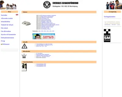 www.schack.se startsida 2006