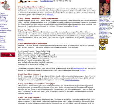 www.schack.se startsida 2007