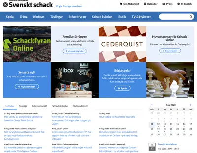 www.schack.se startsida 2020