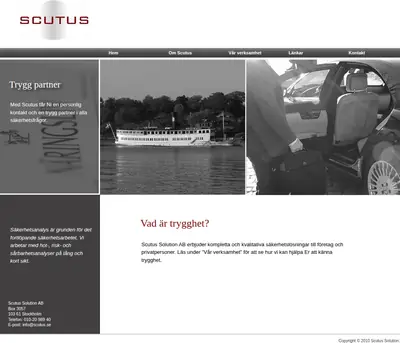 Scutus Nyhetsbrev startsida 2011
