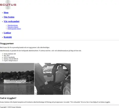 Scutus Nyhetsbrev startsida 2014