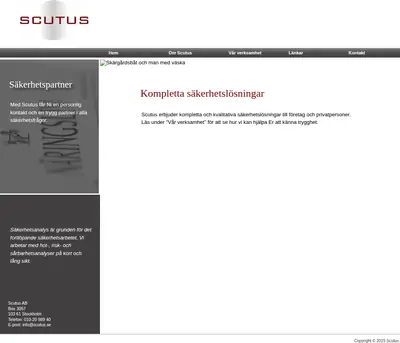 Scutus Nyhetsbrev startsida 2016