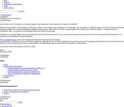 second-opinion.se startsida 2008