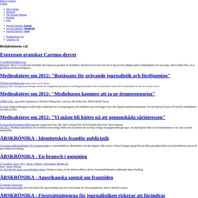 second-opinion.se startsida 2012