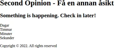 SECOND OPINION startsida 2022