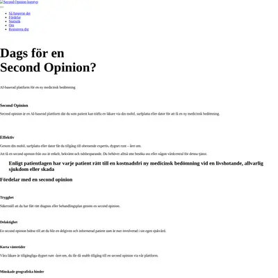 SECOND OPINION startsida 2023