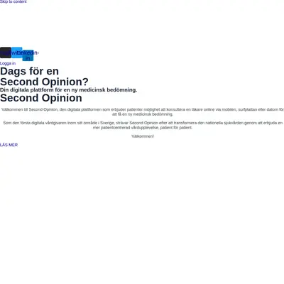 SECOND OPINION startsida 2025
